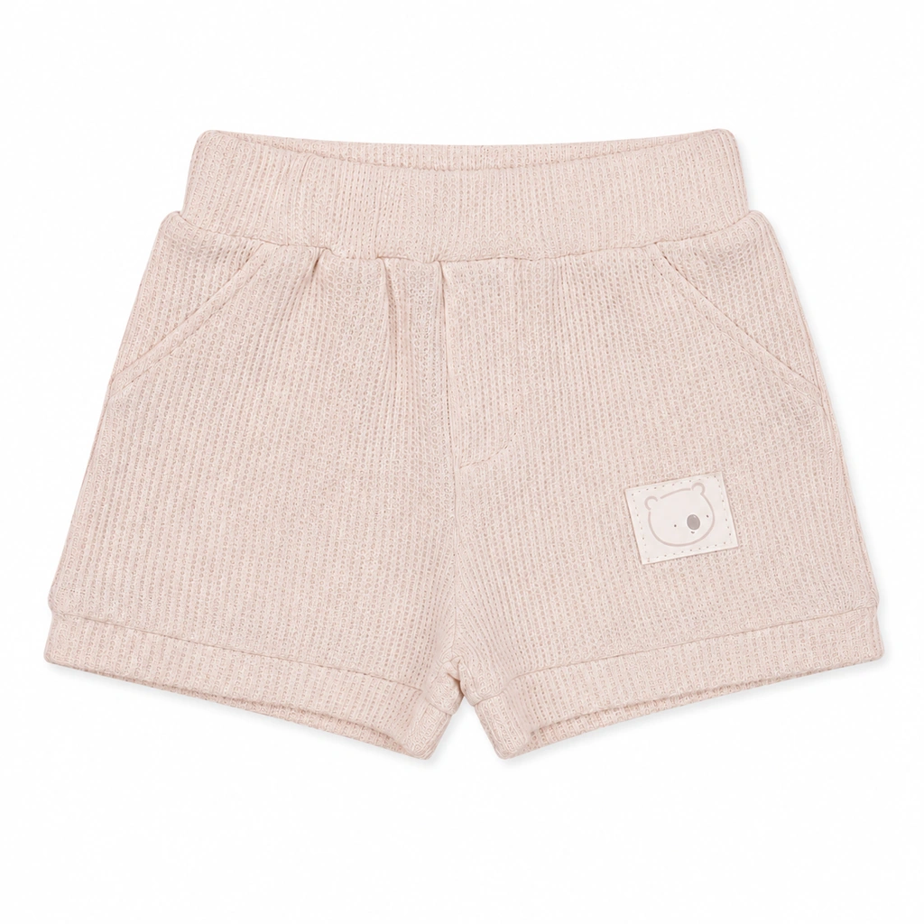 nili-baby-shorts-kangaroo-friends-9835-front-1024 شورت پادار نوزادی نیلی طرح کانگورو و دوستان مدل 9835 رنگ کرم روشن نمای جلو